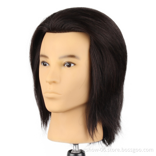 100% human hair manikin mannequin training doll heads hairdressing